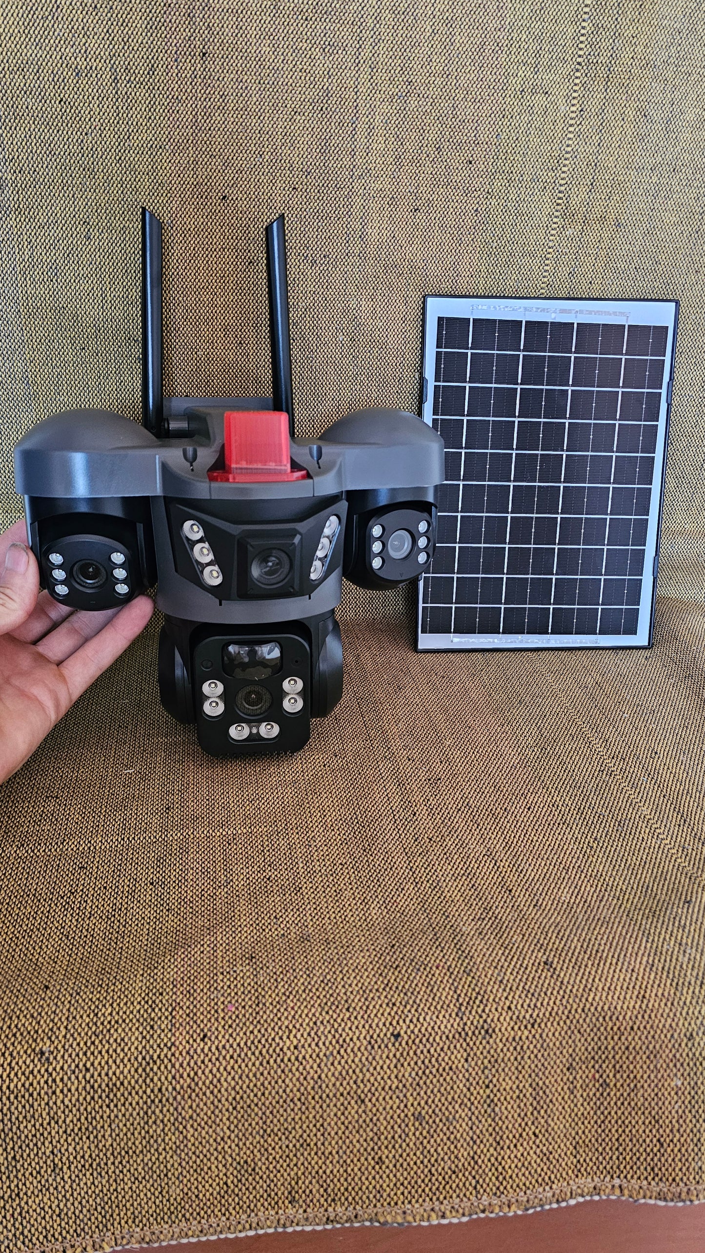 Camera 4g panneau solaire 3 lens