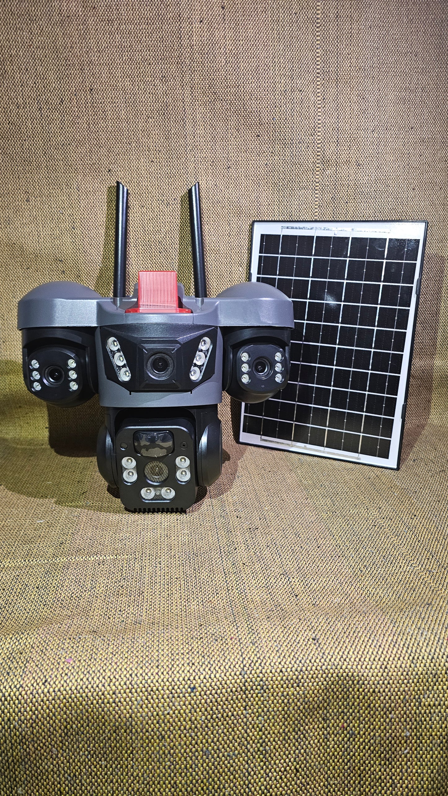 Camera 4g panneau solaire 3 lens